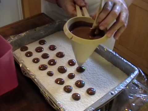 Nonpariels Chocolate, melted NOTE BELOW Nonpariel candy beads Funnel ...