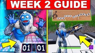 Fortnite WEEK 2 CHALLENGES GUIDE! – DANCE OFF AT AN ABANDONED MANSION, MUSIC SHEET PIANO LOCATIONS