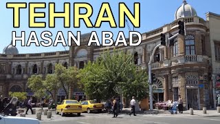 Iran Walking In Tehran Hasan Abad Square 2022 Citywalk Tehran ایران
