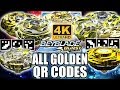 TODOS QR CODES BEYBLADES DE OURO EM 4K! ALL GOLDEN BEYBLADES QR CODES IN 4K BEYBLADE BURST APP