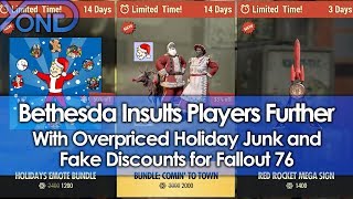 Bethesda Insults Players Further with Overpriced Holiday Junk and Fake Discounts for Fallout 76