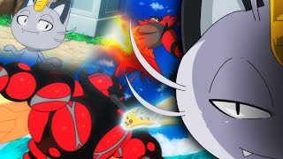 Pikachu vs Buzzwole / Alolan Meowth?AMV?- Darker Side of Me - Pokemon Sun and Moon