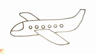 Uçak Resmi - Nasıl çizilir? Kolay resim