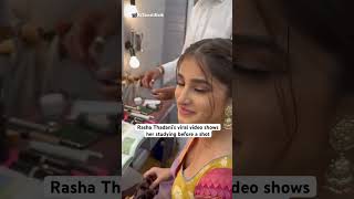 Watch This Viral Video Of Rasha Thadani Studying On The Sets Of Her First Film