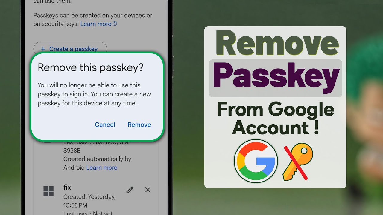 How To Remove Passkey From Google Account! [Quick How To Remove Passkey From Google Account! [Quick