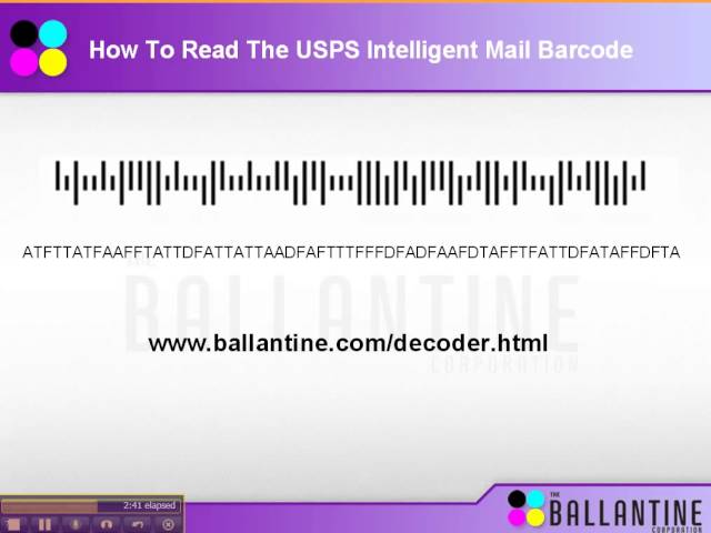 Video About The Intelligent Mail Barcode (IMB)