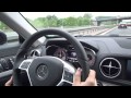 Mercedes SL 500 chasing a BMW M5 on German Autobahn Full HD