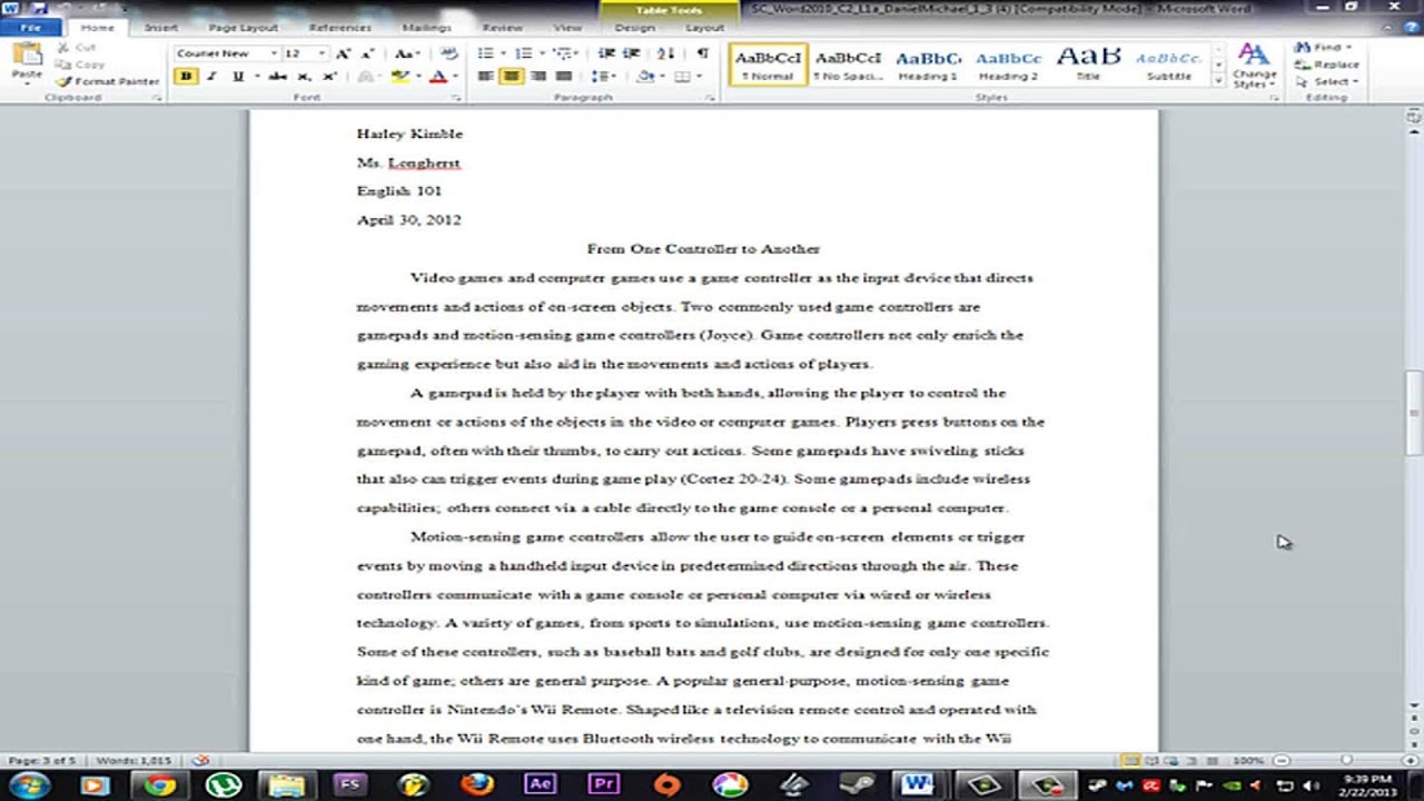 how to do mla format in word