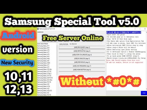All Galaxy frp Tool 2023 || Samsung Special Tool v5.0 All Galaxy frp Tool 2023 || Samsung Special Tool v5.0