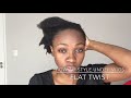 How to Style Natural Hair Under Wigs | Flat twists