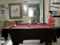 Jaleno playing pool with his Uncle Carl
