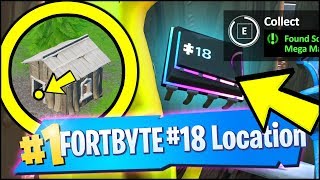 FORTBYTE 18 Location - FOUND SOMEWHERE BETWEEN MEGA MALL AND DUSTY DIVOT (Fortnite)