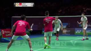 All England 2017 Final Li Junhui Liu Yuchen Chn Vs Kevin Sanjaya Marcus Fernaldi Ina