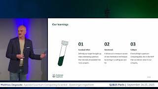 Q2B25 Paris Matthias Degroote, Applied Quantum Computing Scientist, Boehringer Ingelheim
