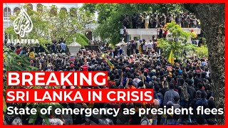 Sri Lanka crisis: PM declares state of emergency as President flees