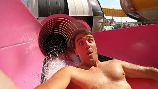 Awesome Ride On The Pink Waterslide ! || Konas Vlog || Konas2002