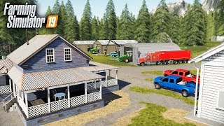 FS19- BUILDING A HOMESTEAD FROM SCRATCH, ALONG THE RIVER | BRIDGE BUILDING SERIES