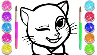 Talking Tom Heroes Drawing And Painting For Kids Talking Angela