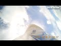 Windy day wing flexing on AXN floater RC plane