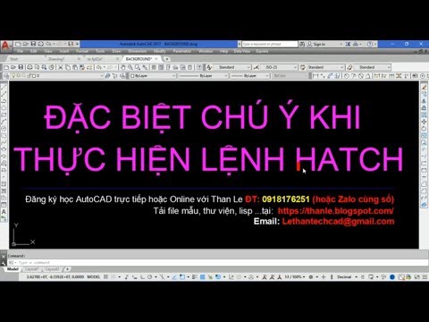Những điểm đặc biệt cần lưu ý khi thực hiện lệnh HATCH trong AutoCAD