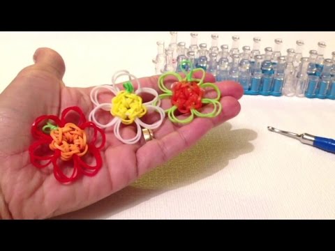 Как из резиночек сделать цветок из 60 Как из резиночек сделать цветок из 95