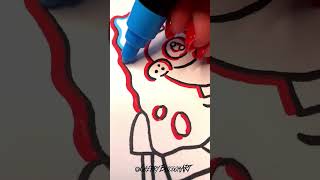 Drawing Spongebob Glitch Effect With Posca Markers