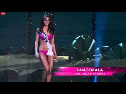 Ana Luisa Montúfar en la preliminar de Miss Universo
