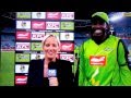 Chris Gayle working his magic with the Fox Sports ladies