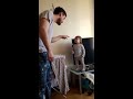 Adorable daddy/daughter standoff