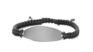Drawstring Adjust Macrame Engravable Bracelet Drawstring Adjust Macrame Engravable Bracelet video thumbnail