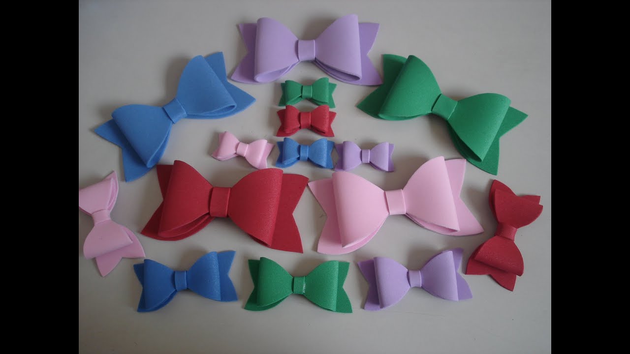 Laço feito com eva Artesanato passo a passo diy tutorial YouTube Armario Roupeiro ~ Laço feito com eva Artesanato passo a passo diy tutorial YouTube