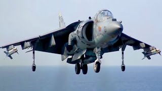 AV-8B Harrier Landing/Takeoff on Navy Amphibious Assault Ship