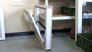ELA35應用上掀式關閉 8+8膠合玻璃 窗框尺寸100x80cm / ELA35 Application 8+8 Laminated Glass 100x80cm
