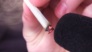 ASMR SMOKING A JOINT *MIC SCRATCHING AND TAPPING SOUNDS* (WEED ASMR)