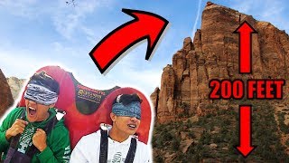 Blindfolded SURPRISE Drop off 200 Ft. CLIFF!