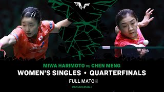 Full Match | Miwa Harimoto Vs Chen Meng | Ws Qf | #Saudismash 2024