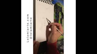 Acrílico sobre papel proceso