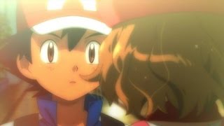 Pokemon XY & Z Episode Last episode Ash & Serena Kiss Scene~