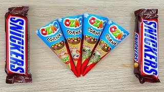Yummy Sweet Candies Zaini Surprise Egg Toys Opening Snickers Unpacking Asmr Satisfying Video