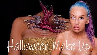 Best Body paint Illusion for Halloween party 2020 | Make Up tutorial by Kika studio