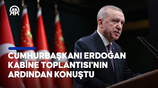 Cumhurbaşkanı Erdoğan, Kabine Toplantısı'nın ardından konuştu