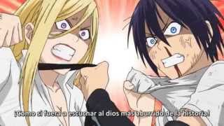 Noragami Ova 2 - Yato besa a Bishamon (beso indirecto )