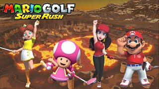 Mario F Super Rush - Daisy Vs Toadette Vs Pauline Vs Mario - Bowser Highlands