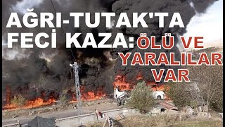Ağrida Feci̇ Kaza Tutakta Yolcu Otobüsü Tankerle Çarpişti