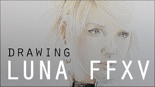 Pencil Drawing Desenhando Lunafreya Final Fantasy Xv Fgdrawings