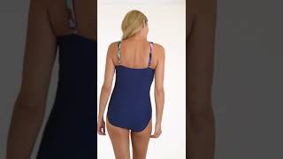 Maxine Womens Jungle Oasis Wrap One Piece Swimsuit Swimoutlet