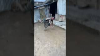 Hilarious Mud Slip Man Keeps Talking On Phone