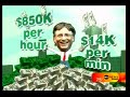 What Bill Gate's $58 Billion can buy!  (he made $850,000 per hr)