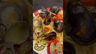 Seafood Spaghetti Napolitana At Piazza Carita, Naples.