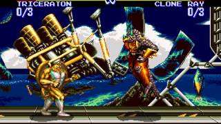 Tmnt Tournament Fighters Sega Genesis - Triceraton Vs Whole Cast